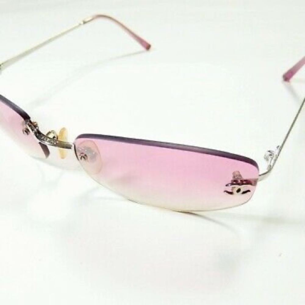 COPY - Chanel Y2K Rimless Sunglasses- Pink
